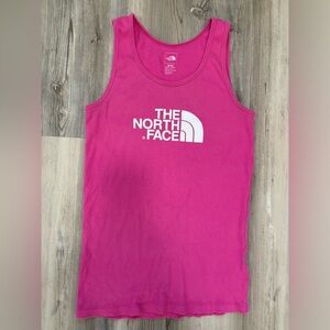 Pink The North Face tank top chest is 14, length is 24